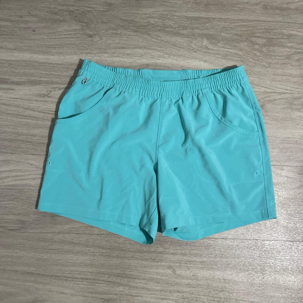 Columbia Teal PFG hybrid fishing, casual, utility shorts